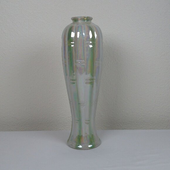 Unbranded Other - Iridescent Bamboo Motif 11.5" tall Centerpiece Vase Decorative Display Flower